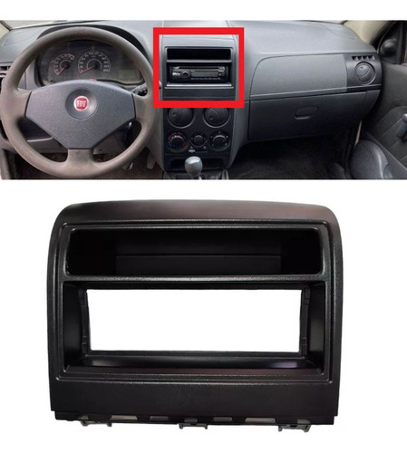 Moldura Consola Stereo Fiat Strada Working 1.4 Con Detalles