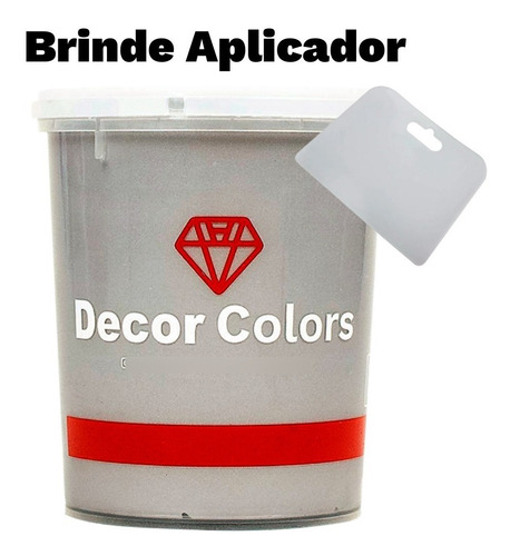 Imagem 5 de 10 de Decor Colors Cimento Queimado Perolizado 1,6 Kg Prata Nobre