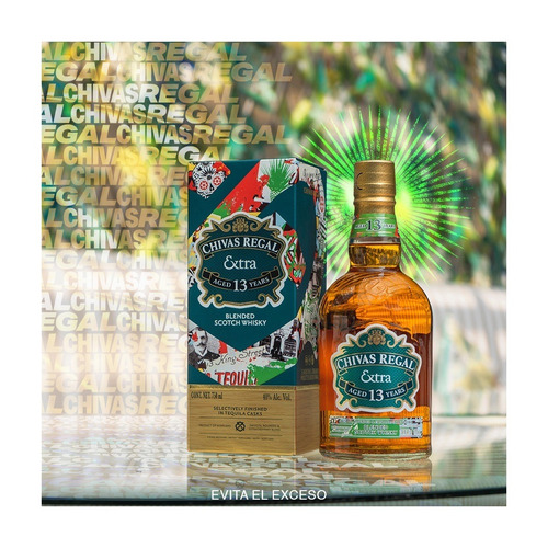 Imagen 3 de 6 de Whisky Chivas Extra Tequila 13 Años 750ml