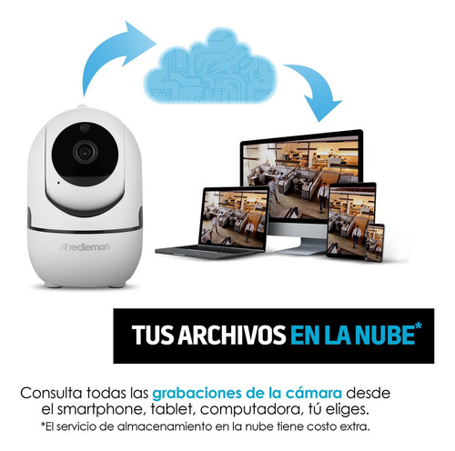 - Cámara De Seguridad Wifi 360° Con Seguimiento Y Detección