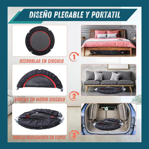 Mini Tramp Deportivo Cama Elastica Plegable C/cubre Resortes