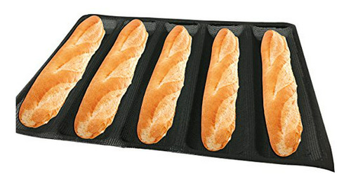 Molde Silicona Para Panes Hot Dog 5 Barras 12 