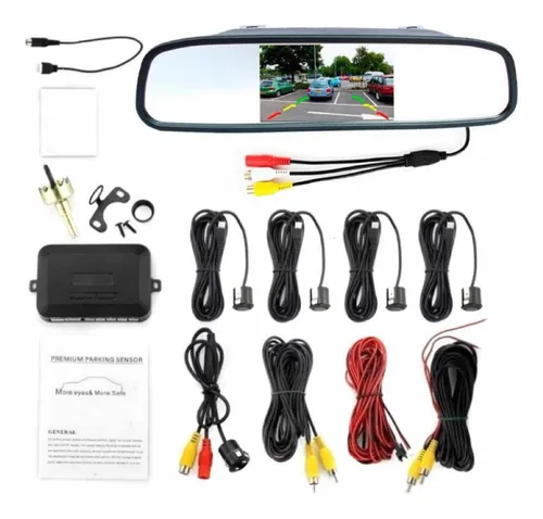 Combo Retrovisor De Espejo 4.3 +camara+ Sensores