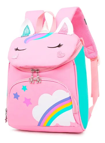 Mochila Niña Colegio Infantil Brillos Estampada Reforzada