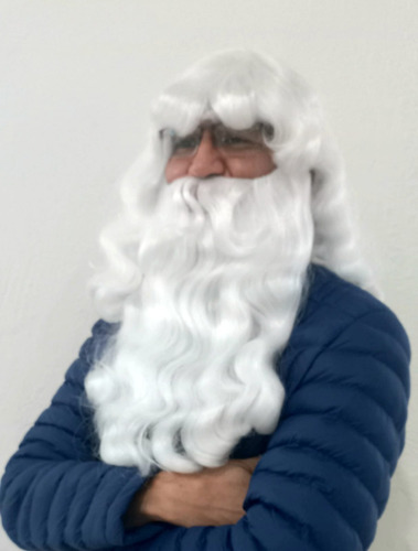 Disfraz Santa Claus  Peluca,bigote,barba, Cw501p Oferta!!