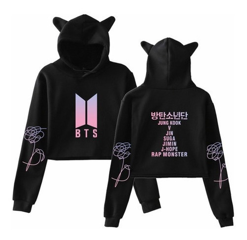 Sudadera Bts Kpop Mujer Sudadera Corto Versión Coreana