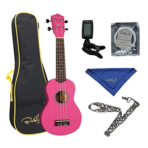 Ukulele Soprano Beginner Kit, Rosa, 21 Pulgadas.