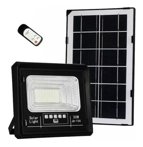 Lampara Foco Solar 30w + Panel Solar + Control