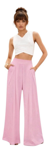 Pantalón Casual Holgado Para Mujer Con Bolsas #42 - P