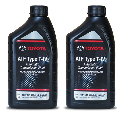 Kit 2 Litros Óleo De Câmbio Automático Toyota Atf Type T-iv