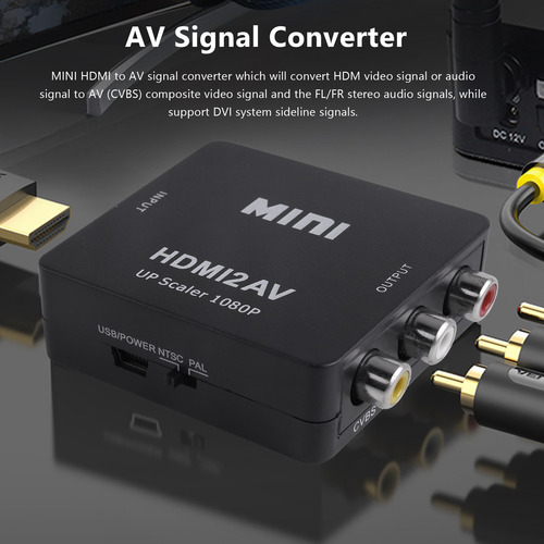 Adaptador Conversor Av De Vídeo Composto Queenly- To 3rca Cv