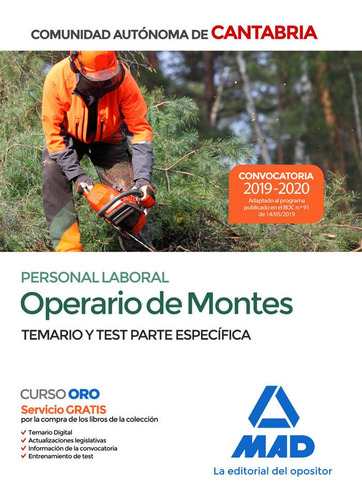 Operario De Montes Temario Test Especifico Cantabria - Aa...