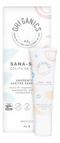 OH!GANICS ungüento de aceites esenciales para bebé "Sana Sana" cuidado natural 14 gr de bienestar y confort