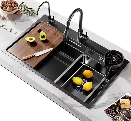 Combo Lavaplato Empotrado80x45cm Acero Inoxidable Fullequipo