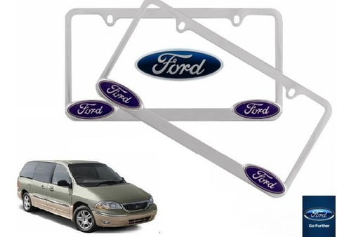 Par Porta Placas Ford Windstar 3.8 2001 Original