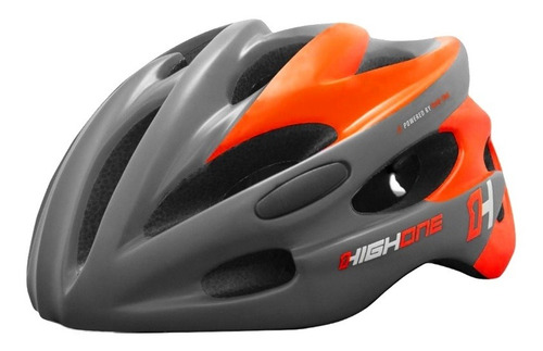 Capacete Ciclismo Mtb Speed High One Volcano New Led Laranja