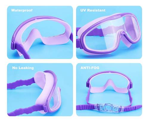 Gafas De Natación Para Niños, Sin Fugas, Antiniebla,