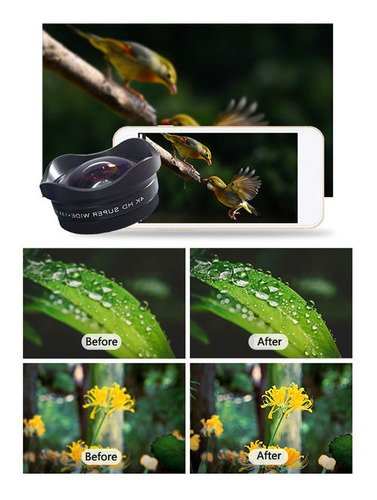 4k Ultra Hd Smartphone Cámara Lente 0.45x Gran Angular 15x