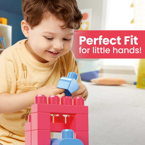 Sacola Com 60 Blocos De Montar Pré-escolar Mega Bloks Mattel