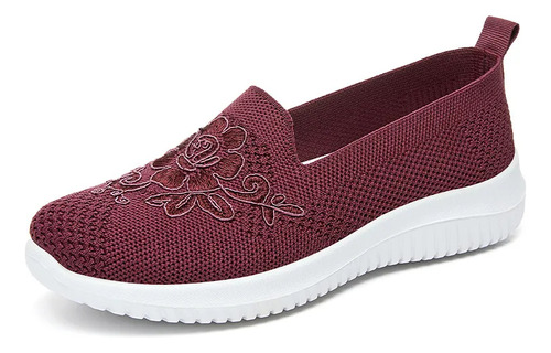 Zapatos Mujer Verano - Bordados Elegantes, Slip-on Cómodo