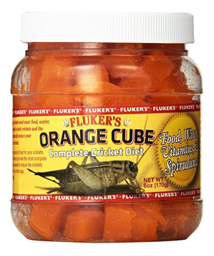 Flukers 6 Oz Orange Cube Complete Cricket Diet