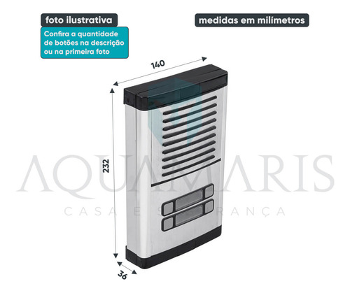 Porteiro Eletrônico Hdl Com Câmera 6 Botões Para Condomínio