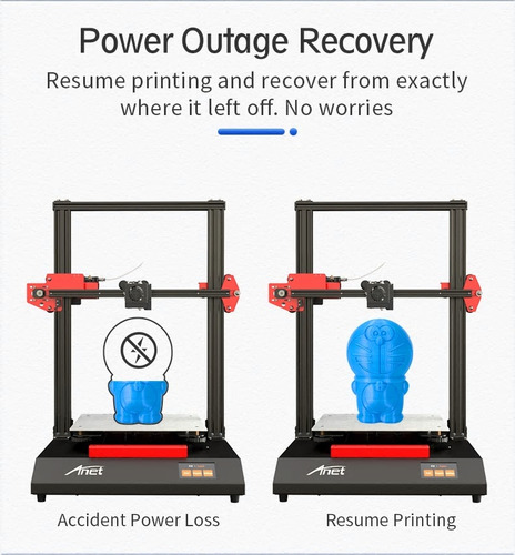 Impresora 3d Anet Et5 Modelo 2020 Touch Screen Black/red