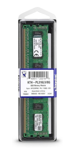 Memoria Servidor 8gb Ddr3 1600mhz Rdimm Kth-pl316lv/8g King