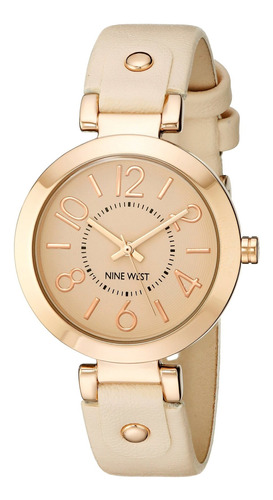 Reloj Mujer Nine West Nw-1712pkrg Cuarzo Pulso Rosado En