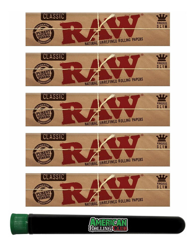 Raw Classic Rolling Paper - Paquete De 5 Papeles De Rodamien