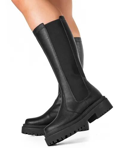 Bota Feminina Montaria Cano Longo Tratorado Elástico Confort