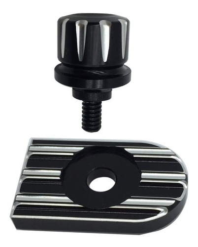 Black Seat Bolt Tab Screw Mount Knob Cover For Harley R...