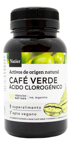 Natier Suplemento Café Verde Adelgazante Control Peso X 50c