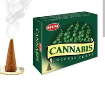 Incienso De Cono Marca Hem, Aroma Cannabis, Creatividad 