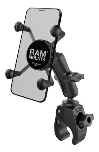 Soporte Ram Mount Mordaza P/ Moto iPhone 11 Max X 8 Plus S10