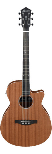 Guitarra Electroacústica Ibanez AEG7MH para diestros open pore natural amaranto open pore