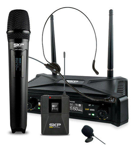 Micrófono Inalámbrico Skp Uhf 400d