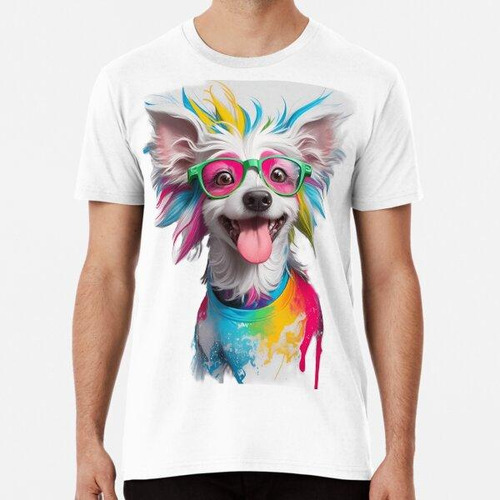 Remera Perro Crestado Chino Multicolores Algodon Premium