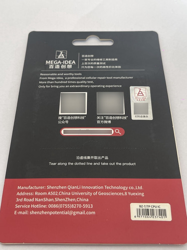 Stencil Reballing Iphone 7 7 Plus Cpu Ic Mega Idea Qianli