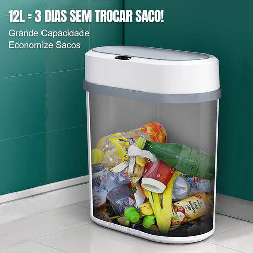 Lixeira Automática Anti Odor Sensor Inteligente Banheiro