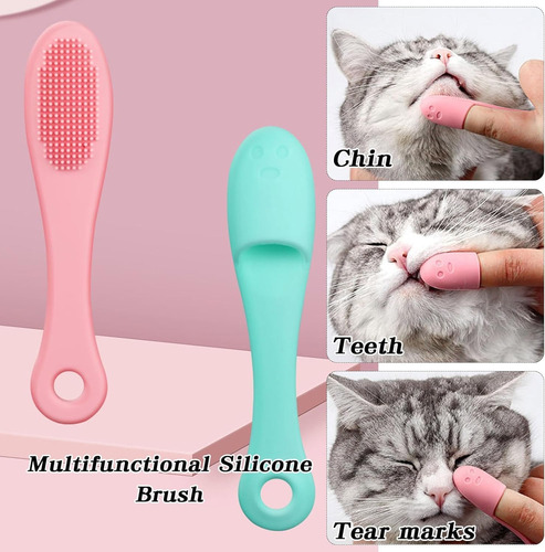 4 Piezas Cepillo De Dientes De Silicona Para Mascotas,