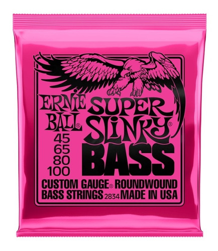 Ernie Ball Super Slinky Bass 2834 Cuerdas Bajo 45-100