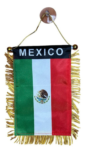 Bandera De México Colgante Para Vidrio O Ventanas 13x18 Cm