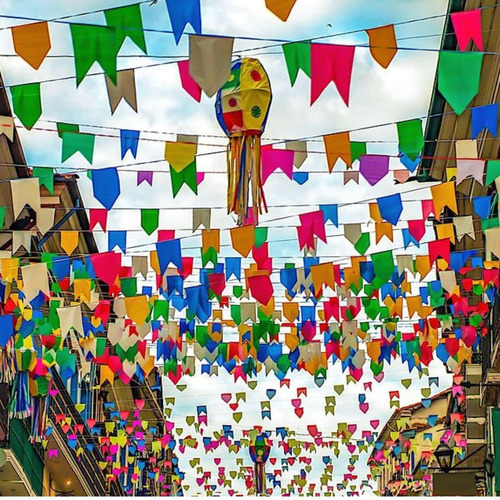 Bandeirinha Festa Junina Plástica 500m Área Externa Atacado