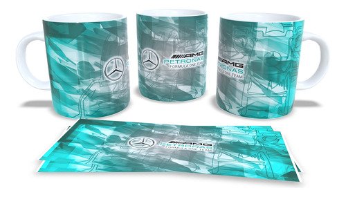 Caneca De Porcelana Personalizada F1 Mercedes Amg