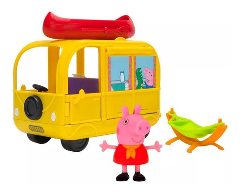 Peppa Pig - Playset Van Para Acampar + Figura Peppa -  Sunny