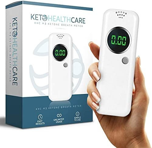 Ketohc Premium Ketone Breath Meter With X6 Reusable Mouthpi