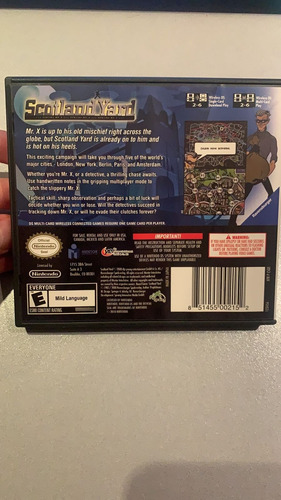 Scotland Yard Nintendo Ds (Usado)