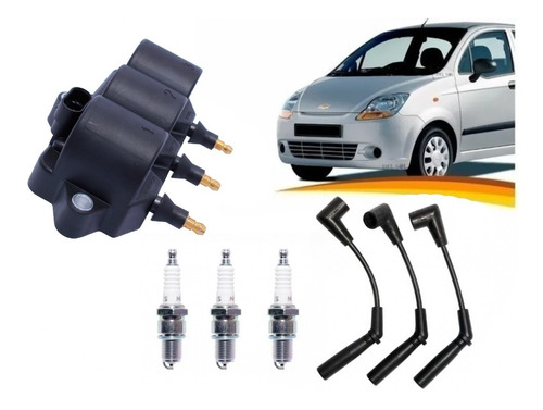 Cable Bujia Chevrolet Spark Gt 0.8 2014 - 2016 + Bobina 