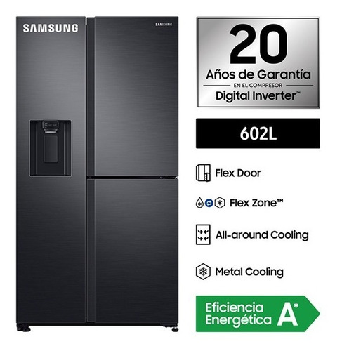 Refrigeradora Samsung Rs65r5691b4 602 Litros